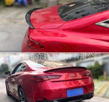Spoiler pe Infiniti Q60 2017-2022 negru lucios
