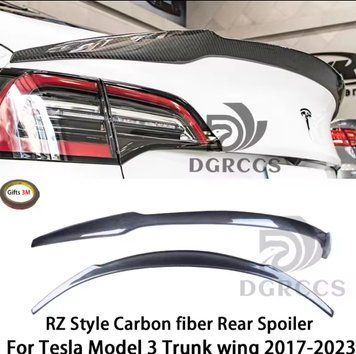 Spoiler din carbon Tesla Model 3 capac portbagaj Tesla 3 Carbon