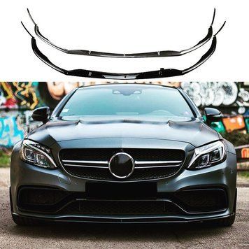 Splitter buză bară extensie bară față Mercedes W205 C class negru