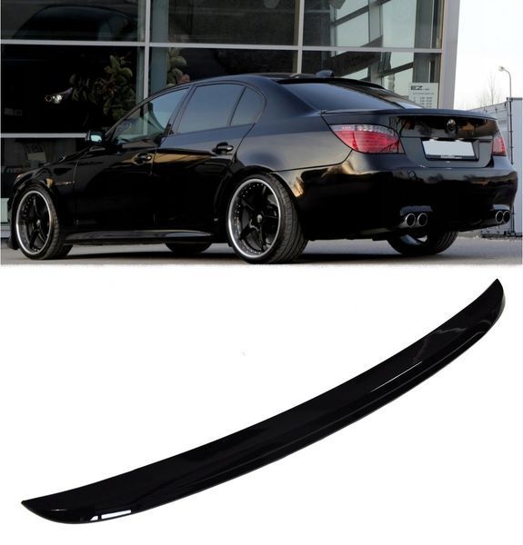 Spoiler BMW 5 E60 în stil MP capac portbagaj pe BMW E60 negru lucios