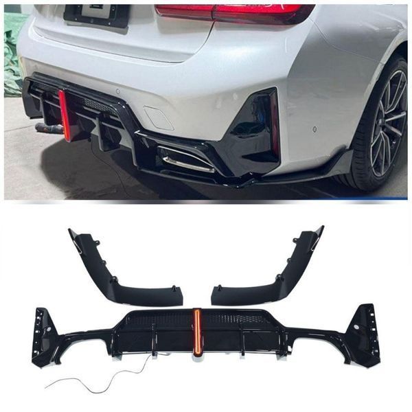 Difuzor cu lumină LED verticală subțire în stil Formula 1 pentru BMW 3 Series G20 2023–2026