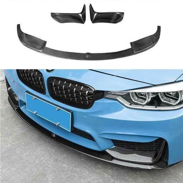 Splitter bară buză capac bară față BMW 3 F30 stil M3 CARBON DINTR-O BUCATĂ