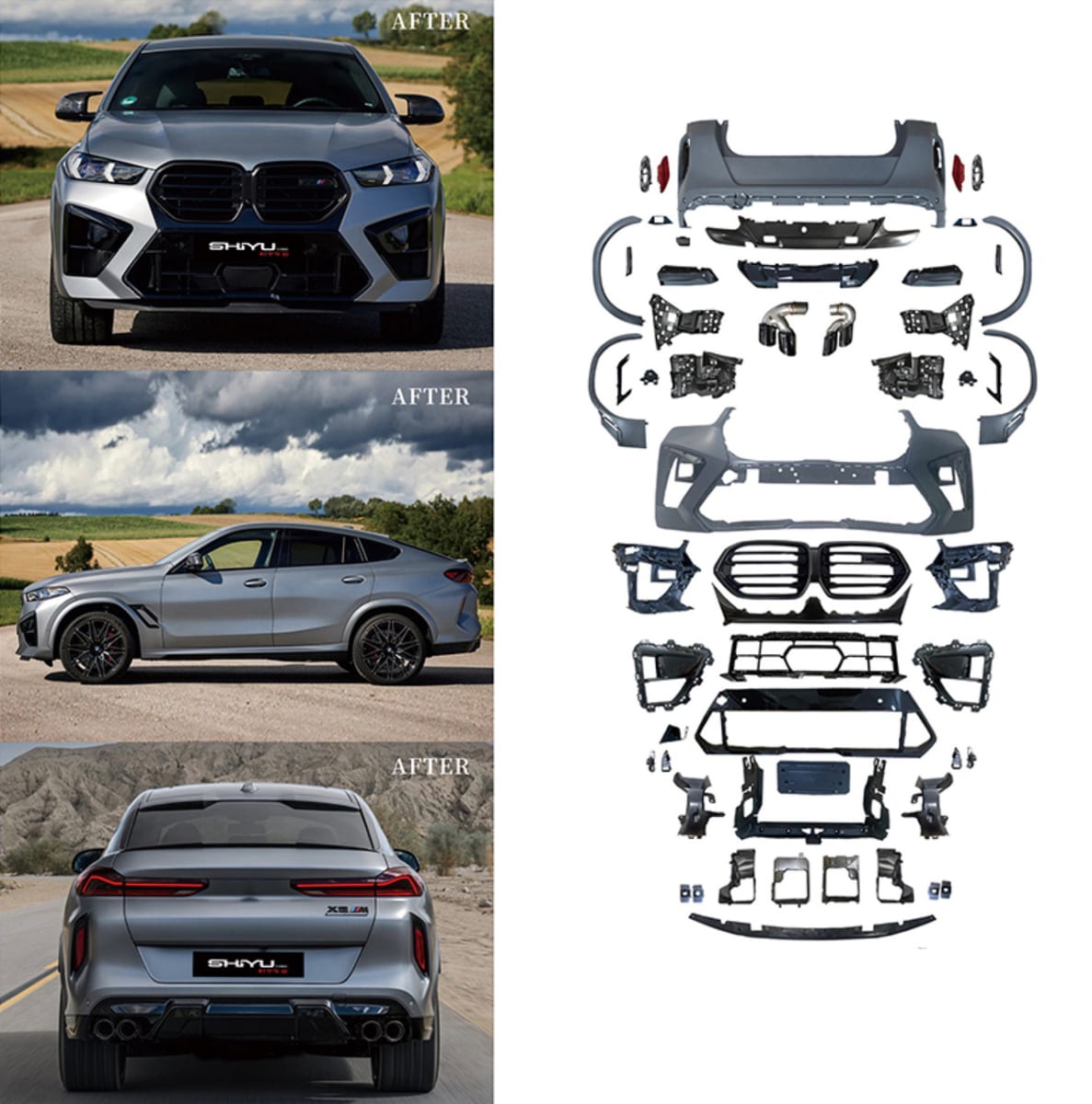 X6M F96 LCI style body kit for BMW X6 G06 (2023+)